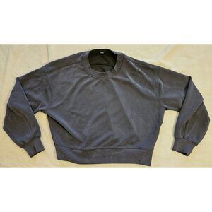 Lululemon Perfectly Oversized Cropped Crew Softstreme Black Size 2 * Read